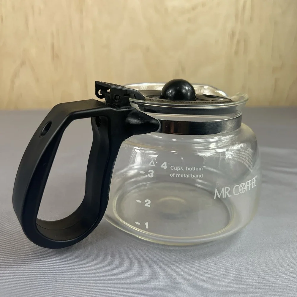 Mr. Coffee 4 Cup Replacement Glass Carafe Black Handle & Lid Coffee Pot
